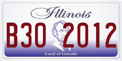 IL license plate B302012