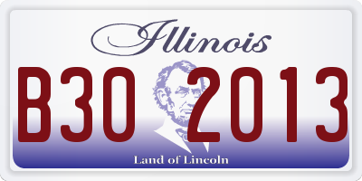 IL license plate B302013