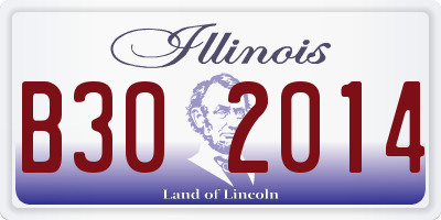 IL license plate B302014