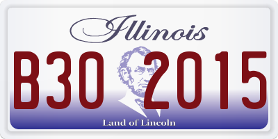 IL license plate B302015