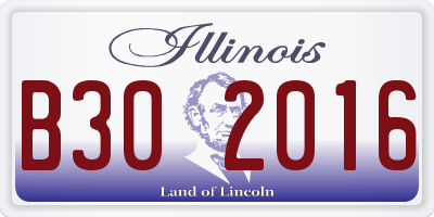 IL license plate B302016
