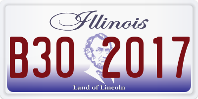 IL license plate B302017