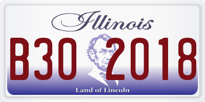 IL license plate B302018