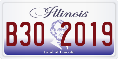 IL license plate B302019