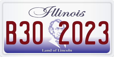 IL license plate B302023