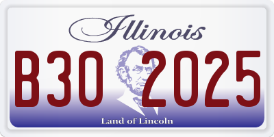 IL license plate B302025