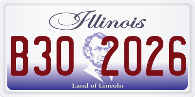 IL license plate B302026