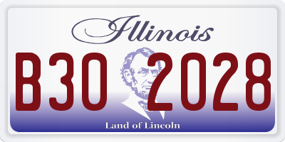 IL license plate B302028