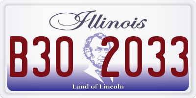 IL license plate B302033
