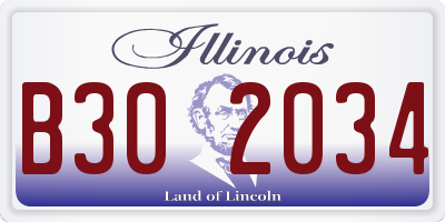 IL license plate B302034