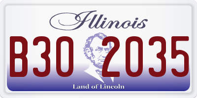 IL license plate B302035