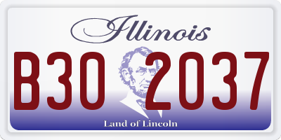 IL license plate B302037