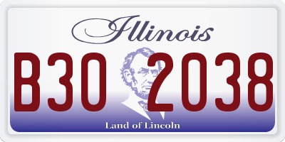 IL license plate B302038