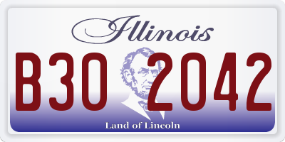 IL license plate B302042