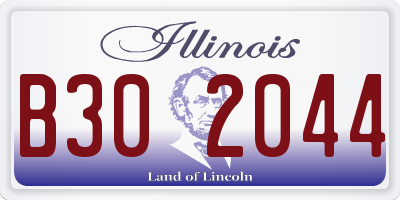IL license plate B302044