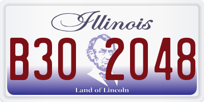 IL license plate B302048