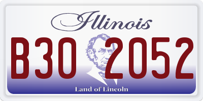 IL license plate B302052