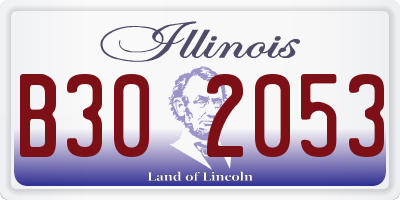 IL license plate B302053