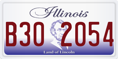 IL license plate B302054