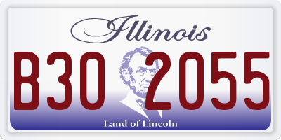 IL license plate B302055