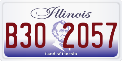 IL license plate B302057
