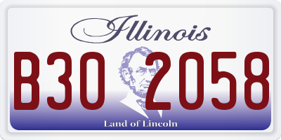 IL license plate B302058
