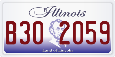 IL license plate B302059