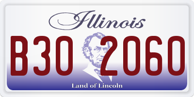 IL license plate B302060