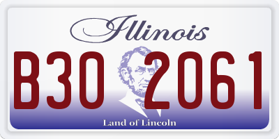 IL license plate B302061