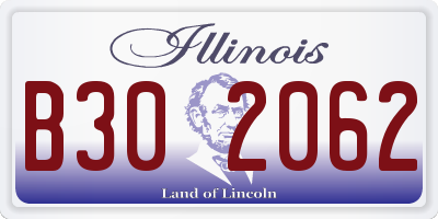 IL license plate B302062