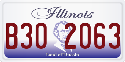IL license plate B302063