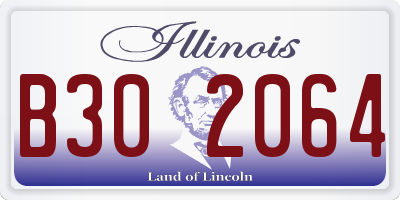 IL license plate B302064