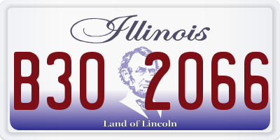 IL license plate B302066