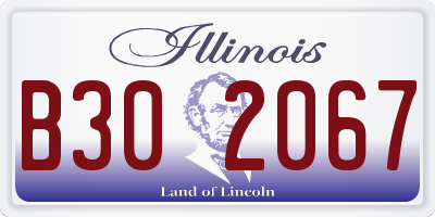 IL license plate B302067
