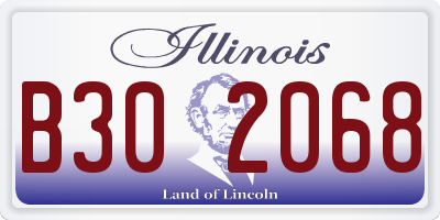 IL license plate B302068