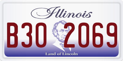 IL license plate B302069