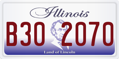 IL license plate B302070
