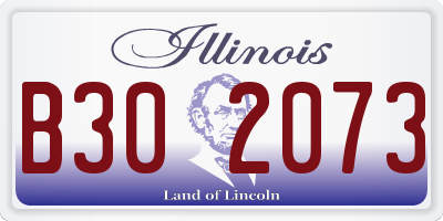 IL license plate B302073