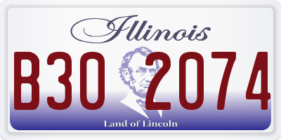 IL license plate B302074