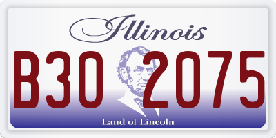 IL license plate B302075