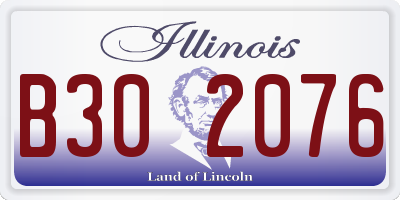 IL license plate B302076