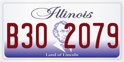 IL license plate B302079