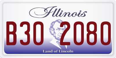 IL license plate B302080