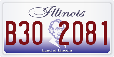IL license plate B302081