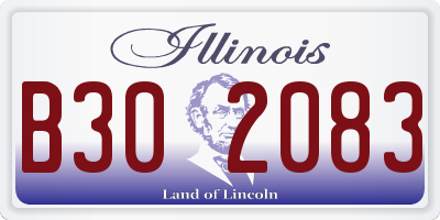 IL license plate B302083