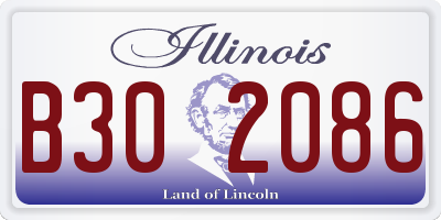 IL license plate B302086