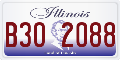 IL license plate B302088
