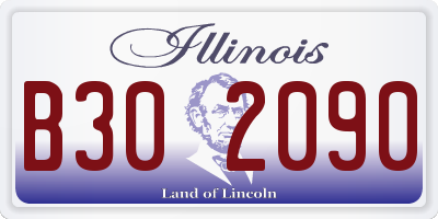 IL license plate B302090