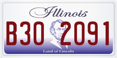 IL license plate B302091