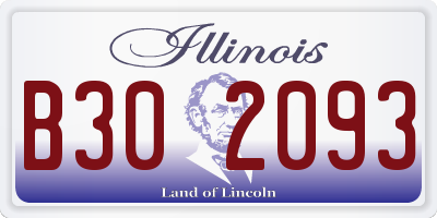 IL license plate B302093